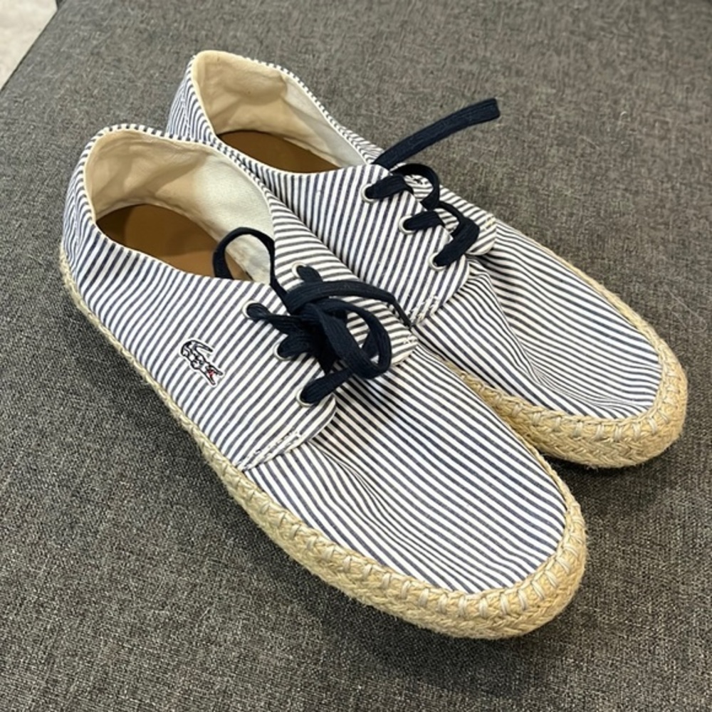 Lacoste Striped Espadrille Logo Sneakers